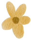 Watercolor Yellow Flower with Stroke